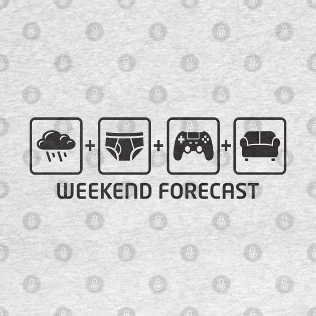 Gamer's Weekend Forecast T-Shirt Dark by analogdreamz